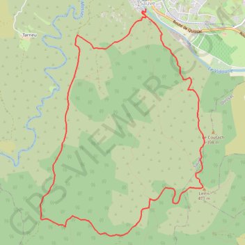 Sauve - Coutach - Mer des Rochers GPS track, route, trail