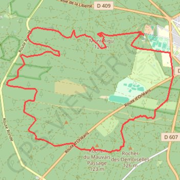 Fontainebleau - Mont Rond GPS track, route, trail