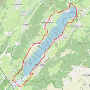 Lac de Saint-Point GPS track, route, trail