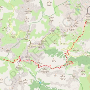 GR56 - Tour de l'Ubaye, jour 3 GPS track, route, trail