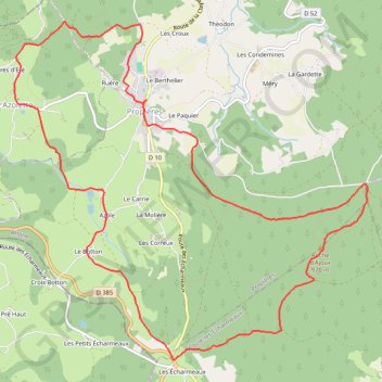 Circuit de Propières GPS track, route, trail