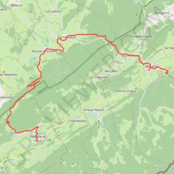Outhe - Foncine-le-Haut GPS track, route, trail