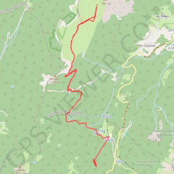 Charmant Som depuis le Col de Porte GPS track, route, trail