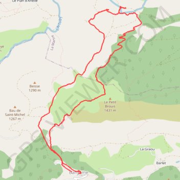 Bargème-Petit Brouis GPS track, route, trail