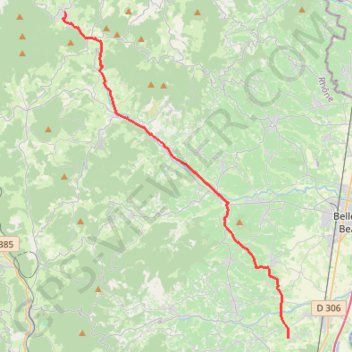 De Saint-Georges-de-Reneins à Monsols GPS track, route, trail