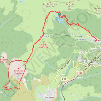 Tour griou GPS track, route, trail
