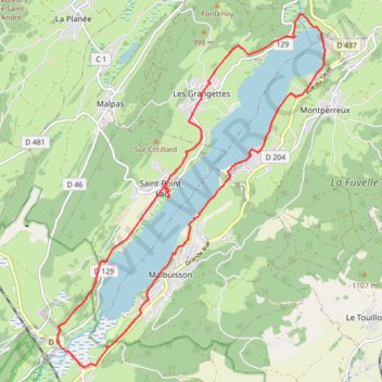 Tour du lac de Saint-Point GPS track, route, trail