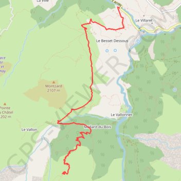 Chemin de Chanin GPS track, route, trail