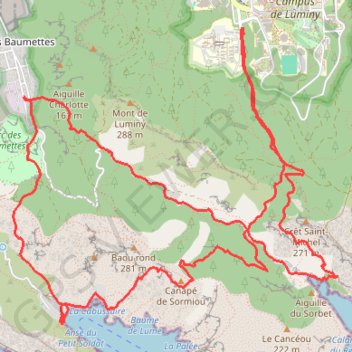 Calanques de Morgiou et Sormiou GPS track, route, trail