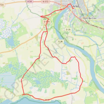 À la découverte du Vaccarès - Arles GPS track, route, trail