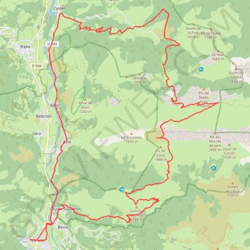 Laruns-Pic de Listo Col de Jaout GPS track, route, trail