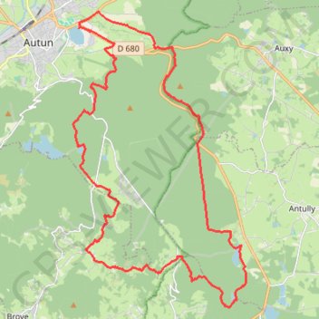 Autun - Étang du Martinet GPS track, route, trail