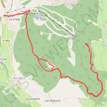 Arvieux bois du Banc des Vaches GPS track, route, trail
