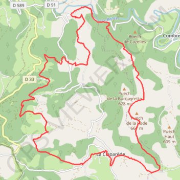 La Claparede GPS track, route, trail