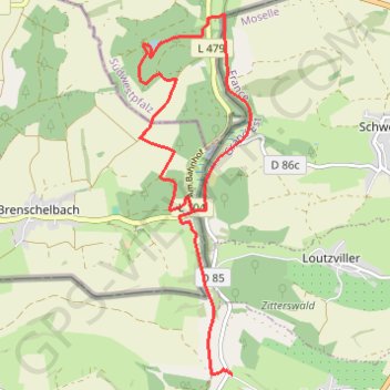 Petite balade dans la vallée de la Schwalb - Eschviller GPS track, route, trail