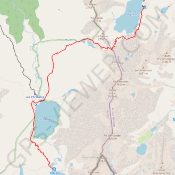 Autour du pic du Midi d'Ossau GPS track, route, trail
