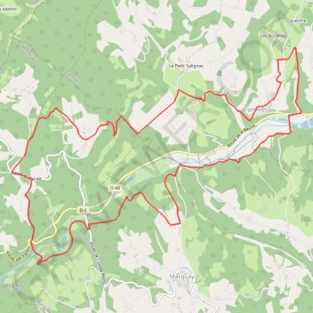 Tamniès GPS track, route, trail