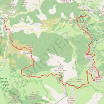 Guillaumes - Valberg GPS track, route, trail