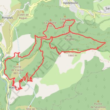 Mont Viroulet depuis Marie GPS track, route, trail