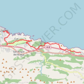 Pendueles - Llanes (GR 204 y E 9) GPS track, route, trail