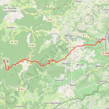 La jasserie - chavannay GPS track, route, trail