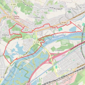 Moulins-lès-Metz GPS track, route, trail