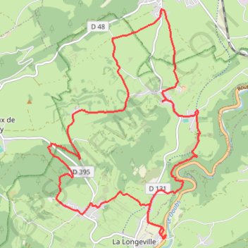 La Belle d'Entreroche - Ville-du-Pont GPS track, route, trail