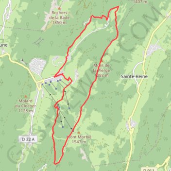 Mont Morbié en boucle GPS track, route, trail