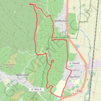 Rando Rouffach GPS track, route, trail