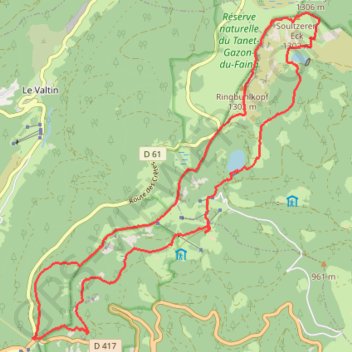 Schlucht-Lac des truites AR GPS track, route, trail