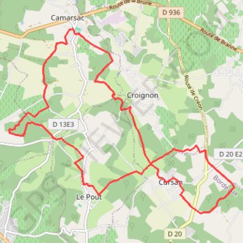 Camarsac GPS track, route, trail