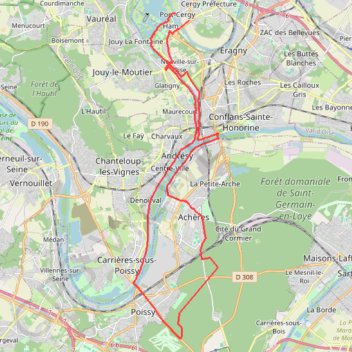 Cergy - Poissy GPS track, route, trail