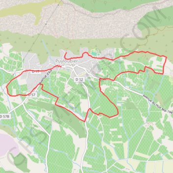 Autour de Puyloubier GPS track, route, trail