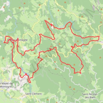 La vallée de la Besbre GPS track, route, trail