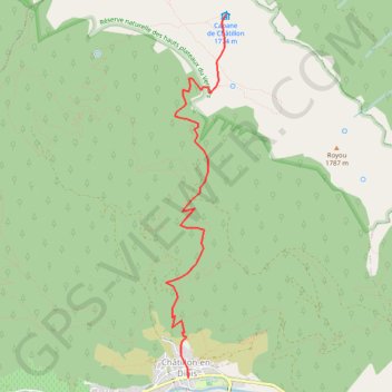 Montée à Chatillon GPS track, route, trail