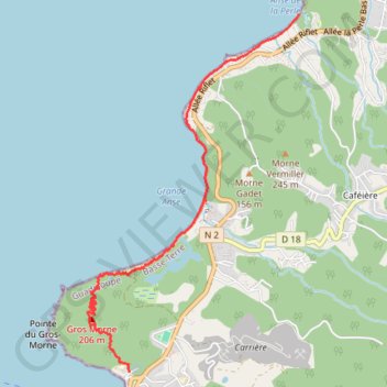 Littoral Deshaies GPS track, route, trail