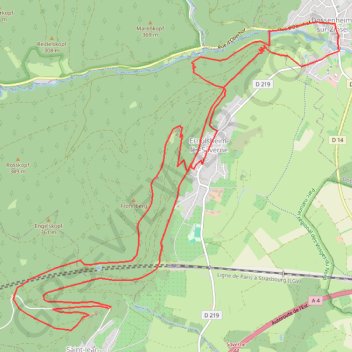 Ernolsheim - chapelle Saint michel - dossenheim GPS track, route, trail
