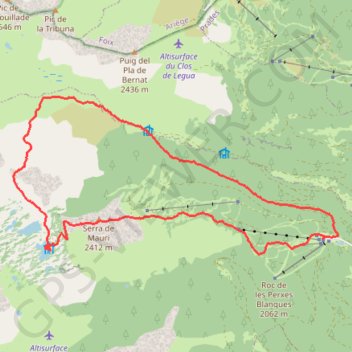 Randonnée boucle lacs camporells GPS track, route, trail