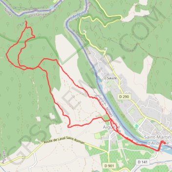 Saint-Matin d'Ardèche - Rochers de Castelviel GPS track, route, trail