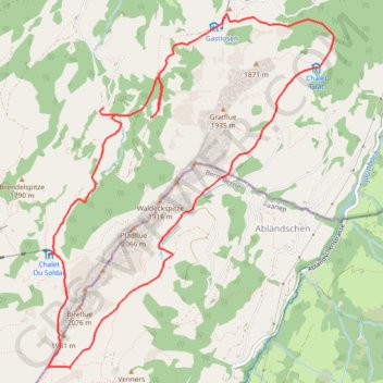 Randonnée aux Gastlosen GPS track, route, trail