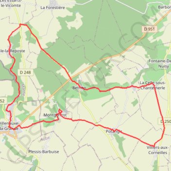 🚴 Trace ,boucle des coteaux du Sezannais (Champagne) GPS track, route, trail