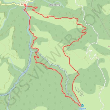 Gorges d'Olhadubi et passerelle d'Holzarté GPS track, route, trail