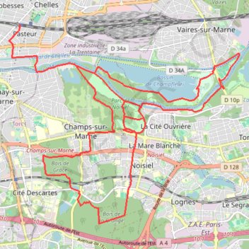 GPX Champs Sur Marne 23 nov GPS track, route, trail