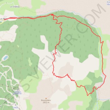 Vallon de Terre rouge par Cabane d'Autisse GPS track, route, trail