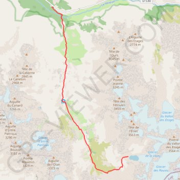 Lac des Rouies GPS track, route, trail