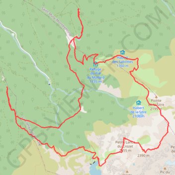 Petite Lance du Crozet en boucle depuis La Souille (Belledonne) GPS track, route, trail