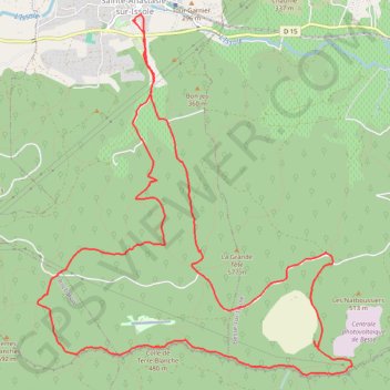 Sainte Anastasie - Plateau des Thèmes GPS track, route, trail