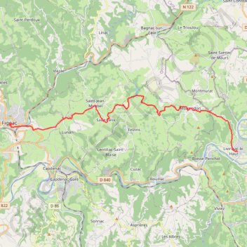GR65 de Livinhac à Figeac GPS track, route, trail