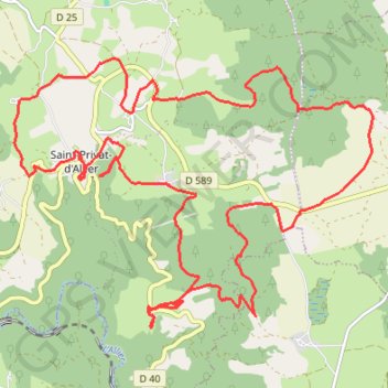Autour de Saint-Privat-d'Allier GPS track, route, trail