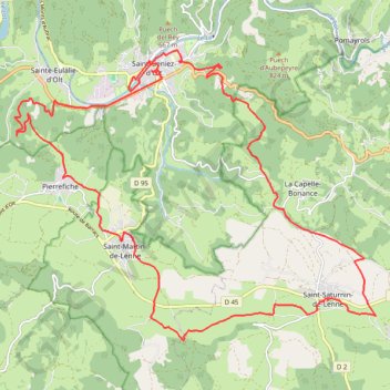 Saint-Geniez-d'Olt - Saint-Saturnin-de-Lenne GPS track, route, trail